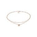 Collier ELLI "Choker Layer Plättchen Kugelkette 925 Silber" Halsketten Gr. 36, ohne Stein, Silber 925 (Sterlingsilber), Länge: 36 cm, rosegold Damen