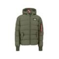 Winterjacke ALPHA INDUSTRIES "Alpha Industries Men - Cold Weather Jackets", Herren, Gr. L, grün (dunkelgrün), Obermaterial: 100% Polyester, Futter: 100% Polyester, Füllung: 100% Polyester, Jacken