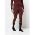 3/4-Leggings JACK WOLFSKIN "SEAMLESS WOOL PANTS M", Herren, Gr. L (52), Normalgrößen, rot (rot, earth), 55% WOLLE (MERINO), 43% POLYAMID, 2% ELASTHAN, Hosen