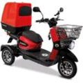 Elektromobil ROLEKTRO "Rolektro E-Carrier 25 V.3 Lithium mit XXL-Koffer", rot (rot, schwarz), ElektromobileB:71cm H:125cm L:177,5cm, B:71cm H:125cm L:177,5cm