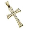 Kreuz-Anhänger FIRETTI "Schmuck Geschenk Gold 333 Halsschmuck Anhänger für Halskette Kreuz" Schmuckanhänger Gr. Gelbgold 333, 1,02 g, goldfarben (gelbgoldfarben, weißgoldfarben) Damen