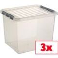 Helit Aufbewahrungsbox Sunware Q-line Transparent 52 l (B x H x T) 500 x 400 x 380 mm 3 St.