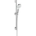 Hansgrohe Brausenset Crometta Vario EcoSmart 6 l/min/Unica 650mm weiss/chrom, 26555400 26555400