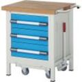 Fahr- und absenkbare Werkbank, Gestellbauweise Serie 8000 eurokraft pro