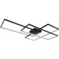 Deckenlampe Wohnzimmer led Deckenleuchte dimmbar mit Fernbedienung Tageslichtlampe Decke, schwarz, led 80W 2800Lm 3000-6000K, LxBxH 117x80x11 cm