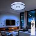 Smart led Deckenleuchte dimmbar mit Fernbedienung Badezimmerlampe Sternenhimmel Deckenlampe, rgb Farbwechsel Sprach/App Steuerung, 40W 2900lm