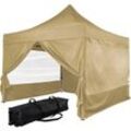 INSTENT Faltpavillon PRO 3x3,Trolley, Alu, champagner, 4ST