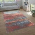 Teppich Wohnzimmer Schlafzimmer Kurzflor Modern Abstraktes Vintage Muster 240x340 cm, Bunt 2 - Paco Home