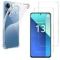 Hülle Xiaomi Redmi Note 13 4G und 2 schutzfolien - TPU - Transparent