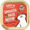 LILY'S KITCHEN Nassfutter Katze Adult Smooth Patè Lachs, Huhn und Garnelen 19x85 g