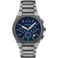 Chronograph ARMANI EXCHANGE Armbanduhren grau (anthrazit) Herren Quarzuhr, Armbanduhr, Herrenuhr, Edelstahlarmband, analog, Tag