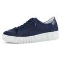 Slip-On Sneaker GABOR Gr. 43, blau (dunkelblau) Damen Schuhe Slipper, Schlupfschuh, Freizeitschuh mit Best Fitting-Ausstattung