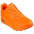 Sneaker SKECHERS "UNO - NIGHT SHADES" Gr. 35, orange (neonorange-uni) Damen Schuhe Modernsneaker Sneaker low im Monochrome-Look