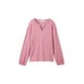 TOM TAILOR Damen Gestreifte T-Shirt-Bluse, rosa, Streifenmuster, Gr. XXL