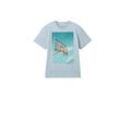 TOM TAILOR Jungen Oversized T-Shirt mit Bio-Baumwolle, blau, Print, Gr. 176