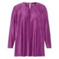 Plissee-Bluse Rundhals-­Ausschnitt Emilia Lay pink