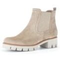 Chelseaboots GABOR Gr. 38, grau (hellgrau) Damen Schuhe Blockabsatz, Stiefelette mit Best Fitting Ausstattung Bestseller