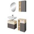 Badmöbel-Set SAPHIR "Quickset 394", grau, Kastenmöbel-Sets