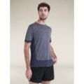 Icebreaker 125 ZoneKnit™ Merino Blend Energy Wind T-Shirt - Mann - Graphite/graphite Heather - Größe XL