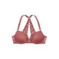 Schalen-BH LASCANA "Premium Dessous", Damen, Gr. 100, Cup B, rosa (dusty, rose), Spitze, Obermaterial: 85% Polyamid (TACTEL), 15% Elasthan (LYCRA), klassisch, BHs, mit wunderschönem Spitzenrücken und Vorderverschluss, Dessous