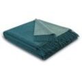 Plaid BIEDERLACK "teal-green" Wohndecken Gr. B/L: 130 cm x 170 cm, grün im Doubleface-Look