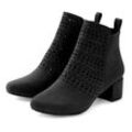 Stiefelette LASCANA, Damen, Gr. 35, schwarz, Obermaterial: 100% Lederimitat. Futter: 100% Lederimitat. Decksohle: 100% Lederimitat. Laufsohle: 100% Synthetik, unifarben, modisch, Schuhe, Stiefel, Boots mit kleinen Cut-Outs VEGAN