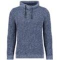 Rollkragenpullover RAGMAN Gr. 50, blau (blau gemustert, 980) Herren Pullover