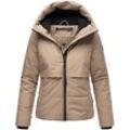 Steppjacke NAVAHOO "Liebesküken XIV" Gr. L (40), grau (taupe), Damen, Obermaterial: 100% Polyester (recycelt), Innenfutter: Polyester, Ärmelfutter: Wattierung: Jacken, modische Damen Winterjacke mit Fleece-Innenfutter