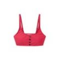 TOM TAILOR Damen Bikinitop mit Zierknöpfen, rosa, Uni, Gr. 40