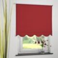 Seitenzugrollo Kettenzugrollo Volantrollo Rollo Klassik Verdunklung 152 x 180 cm rot für Fenster