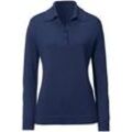 Polo-Pullover Modell Pia Peter Hahn Seide/Kaschmir blau, 38