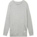 TOM TAILOR Damen Sweatshirt in Melange Optik, grau, Meliert, Gr. S/36