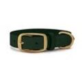 THE DOG IDEA Leder Halsband Dunkelgrün S