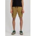 Sweatshorts ALPHA INDUSTRIES "Alpha Industries Men - Shorts Cotton Twill Jogger Short", Herren, Gr. L, Normalgrößen, grün (khaki), Shell: 98% Cotton, 2% Elastane, Hosen