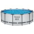 Bestway Steel ProMAX Stahlrahmenpool-Set mit Filterpumpe