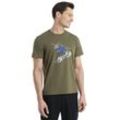 Icebreaker Merino Central Classic T-Shirt Ski Rider - Mann - Loden - Größe XXL