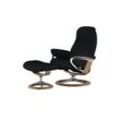 Stressless Relaxsessel mit Hocker Leder Sunrise L ¦ schwarz ¦ Maße (c