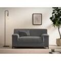 1,5-Sitzer INOSIGN "Jamie 2 B/T/H: 144/81/76 cm, auch in Cord", grau, B:144cm H:76cm T:81cm, 100% Polyester, Sofas, zeitlos, modern, mit komfortablem Federkern