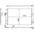 MAHLE Kondensator, Klimaanlage für VW CUPRA AUDI MERCEDES-BENZ CHRYSLER 68013633AA 38013633AA 9065000454 AC 553 001S