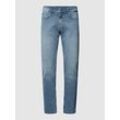 Slim Fit Jeans mit Label-Patch Modell 'Loom'