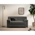 1,5-Sitzer INOSIGN "Jamie 2 B/T/H: 144/81/76 cm, auch in Cord", grau (dunkelgrau), B:144cm H:76cm T:81cm, 100% Polyester, Sofas, zeitlos, modern, mit komfortablem Federkern