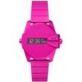 Digitaluhr DIESEL "BABY CHIEF" Armbanduhren rosa (neonpink) Damen Quarzuhr, Armbanduhr für und Herren, digital