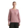 Strickpullover MARC O'POLO "aus Heavy-Weight-Organic-Cotton" Gr. L, rosa, Damen, Obermaterial: 100% Baumwolle, unifarben, Pullover