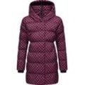 Steppmantel RAGWEAR "Niara Print" Gr. L (40), pink (fuchsia), Damen, Obermaterial: 100% Polyester, Innenfutter: 100% Polyester, Wattierung: 100% Polyester, Mäntel, Damen Wintermantel mit angesagtem Hahnentritt Muster