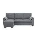 Höffner Ecksofa Simba ¦ grau ¦ Maße (cm): B: 232 H: 87 T: 158