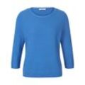 Rundhals-Pullover 3/4-Arm Peter Hahn blau