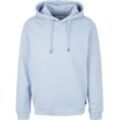 TOM TAILOR DENIM Herren Hoodie mit Bio-Baumwolle, blau, Logo Print, Gr. XL