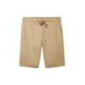 TOM TAILOR Herren Tech Chino Shorts, braun, Uni, Gr. 33