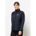 Daunenjacke JACK WOLFSKIN "PACK & GO DOWN JKT W" Gr. L (42/44), blau (nachtblau) Damen Jacken