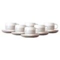 like. by Villeroy & Boch Kaffeetassen mit Untertassen Perlemor Sand 190 ml 6er Set